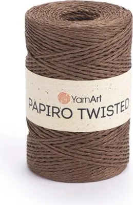 Produktbild von YarnArt Papiro Twisted 1316 Papier-Raffia Garn braun 170m/100g