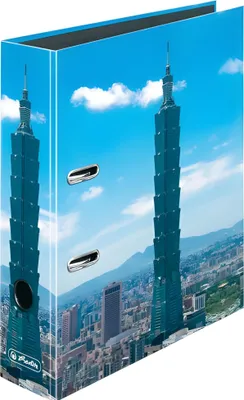 Produktbild von Herlitz Taipei 101, A4, Rundring, Polyurethan-Laminat (PUL), Mehrfarbig, Schwarz, 8 cm