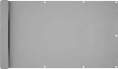 Produktbild von Balkon Sichtschutz Balkonverkleidung blickdicht 75 x 600 cm PVC hellgrau