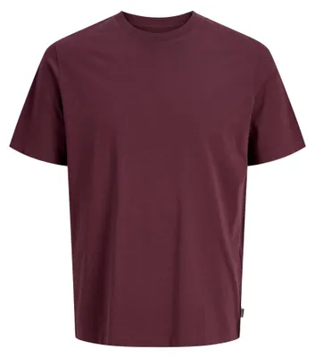 Productafbeelding van JACK & JONES Heren Jjeorganic Basic T-shirt met ronde hals, kleur: rood (Port Royale D)