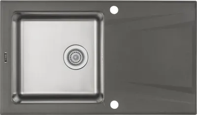 Zdjęcie produktu dla Zlewozmywak 1-komorowy granitowo-stalowy Prime z ociekaczem 86x50 cm antracyt ZSR_T113
