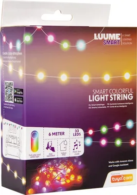 Produktbild von Luume Luume Smart Led Lichtsnoer voor Binnen - 6 M - App - 33 Lampjes - RGB