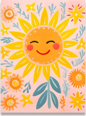 Produktbild von Bild auf Leinwand für das Kinderzimmer BLÜHENDE SONNEBLUME 30x40 cm