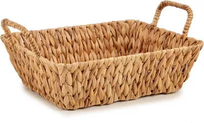 Produktbild von Tischdekoration Mit Griffen 28,5 x 16 x 41,5 cm Metall Braun Wasserhyazinthe