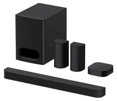 Productafbeelding van Sony HT-S60, 5.1 kanalen, 1000 W, DTS, DTS 96/24, DTS-ES, DTS-HD, DTS-HD Master Audio, DTS:X, Dolby Atmos, Dolby Digital, Dolby..., Nachtmodus, Spraak, Zwart, LPCM, MPEG-2