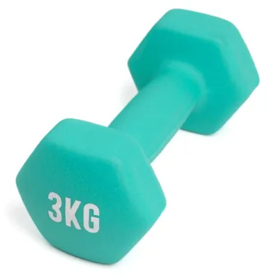 Obrázek produktu pro Fitness činka Myga Dumbbell 3 kg neoprenová tyrkysová 1 ks