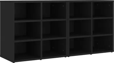 Produktbild von Schuhregale 2 Stk. Schwarz 52,5x30x50 cm