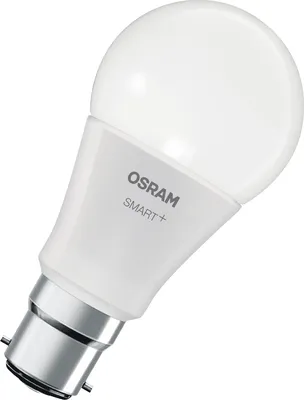 Produktbild von OSRAM SMART LED Lampe A60 Kolbenform B22D, 9W ZigBee 3.0, RGBW 16 Mio. Farben, dimmbar, App Steuerung, Alexa