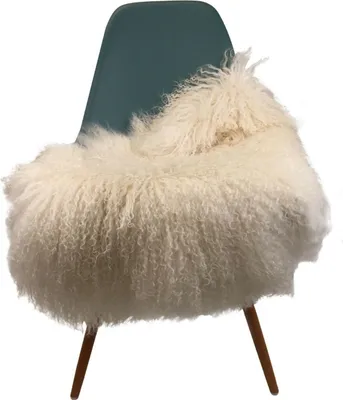 Immagine prodotto di PREMIUM vera pelle di pecora tibetana pelle di agnello Mongolia bianco