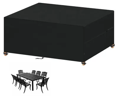 Image de Housse de protection pour mobilier de jardin, imperméable et avec protection UV, dimensions 250 x 140 x 100 cm