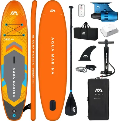 Produktbild von Aqua Marina GO Turbo 366 SUP Board + Elektromotor BlueDrive S Set mit Akku & Zubehör