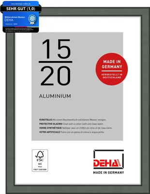 Produktbild von DEHA Design Aluminium Portraitrahmen, Bilderrahmen Boston, 15x20 cm, Contrastgrau