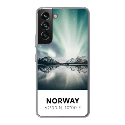 Produktbild von MuchoWow® Handyhülle Schutzhülle Hülle für Samsung Galaxy S22 Norwegen - Nordlichter - See Silikon Softcase Handy Hülle - Mobiltelefonhülle