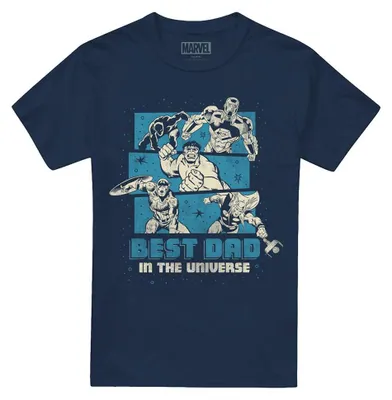 Immagine prodotto di Marvel - T-shirt "Il miglior papà dell'universo" unisex, taglia S, colore blu navy (codice prodotto: TV40575)