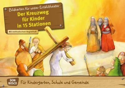 Obrázek produktu pro Der Kreuzweg für Kinder in 15 Stationen. Kamishibai Bildkartenset.