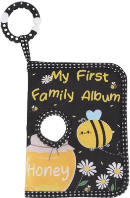 Productafbeelding van Fotoboek voor babyfoto's, gemaakt van zacht materiaal - 17 foto's - Veiligheidsreflecties - Compact formaat: 18,5 x 14 cm - Babyalbum
