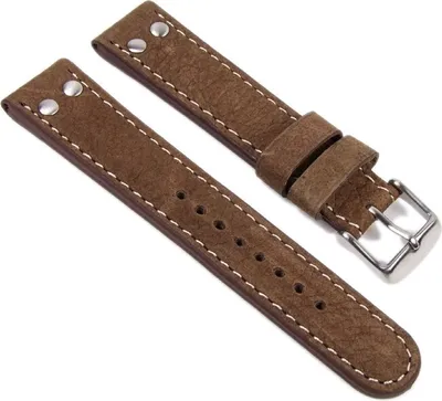 Produktbild von Wasserbüffel Ersatzband Uhrenarmband Leder 20mm Braun 956520