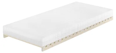 Produktbild von Niederflurbett metallfrei 100x200 Futon metallfreier Lattenrost, Fichte unbehandelt V-60.97-10mit Matratze