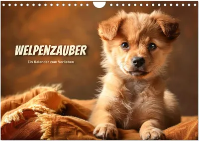 Produktbild von Welpenzauber: Ein Kalender zum Verlieben (Wandkalender 2025 DIN A4 quer), CALVENDO Monatskalender