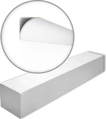 Immagine prodotto di NMC AD24-box ARSTYL Noel Marquet 1 cartone con 12 strisce decorative Cornice per soffitto stile classico colore bianco | 24 m