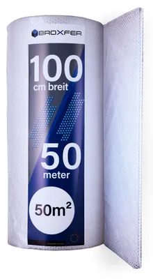 Produktbild von Broxfer Luftpolsterfolie Rolle 1m x 50m Polsterfolie für Umzug / Versand 2-schichtig Verpackungsfolie Knallfolie LPF
