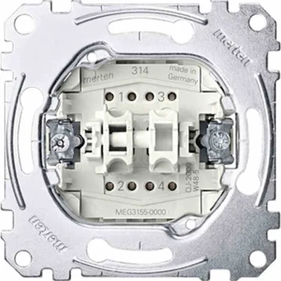 Produktbild von MERTEN MEG3155-0000 - Drucktasten-Schalter - 1P - Metallisch - IP20 - 250 V - 10 A