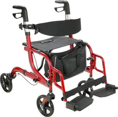 Produktbild von abc HOME | Rollator & Rollstuhl | 2in1 | faltbar | Tasche | verstellbare Höhe