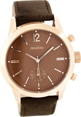 Produktbild von Oozoo Leder Damen Uhr Analog Quarzuhr Armband braun Timepieces D2UOC8014A