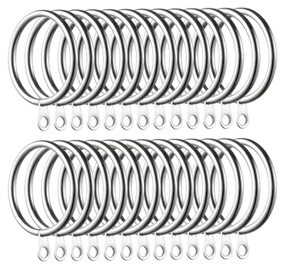 Produktbild von Set von 60 Silbernen Gardinenringen mit 38 mm Binnendurchmesser