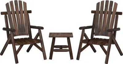Produktbild von 3-tlg. Garten-Lounge-Set Massivholz Fichte