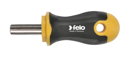 Immagine prodotto di Portapunte per cacciavite felo Ergonic 438 Stubby da 1/4 di pollice, lama da 18 mm, impugnatura da 62 mm, prodotto in Germania