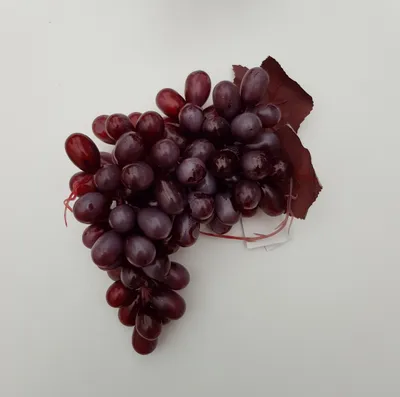 Produktbild von Deko Trauben mit Blättern 25 cm rot