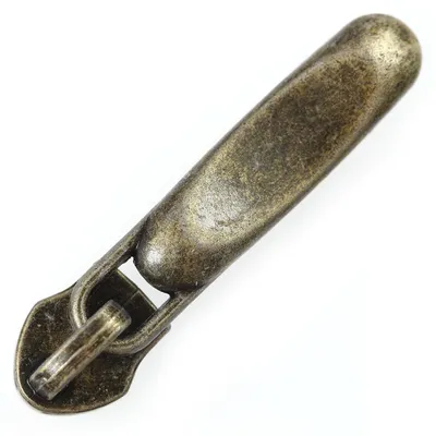 5 Stylische Zipper altmessing