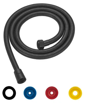 Produktbild von Duschschlauch Edelstahl 1,5m Verdrehschutz Flexibel Schwarz-Edelstahl