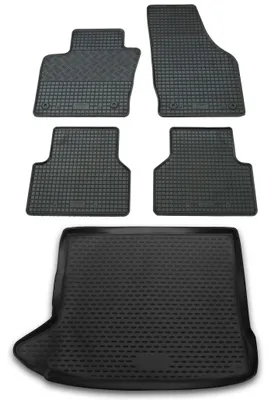 Produktbild von Gummi Kofferraumwanne + Fußmatten Set für Audi Q3 8U, Bj. 10/2011-