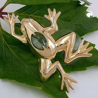 Produktbild von Suncatcher 87x48mm Frosch mit Glas-Stein