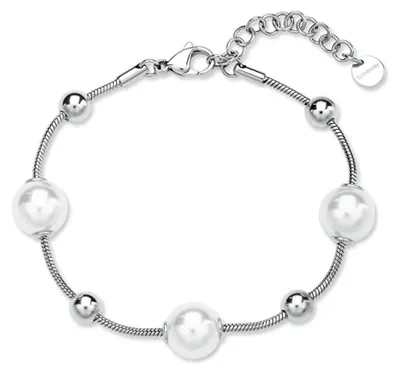 Immagine prodotto di Bracciale da donna in acciaio con perle artificiali Perfect BPC56