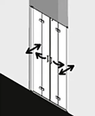 Produktbild von Kermi DI2T418018VUK Pendel-Falttür Diga 2T4 1800x