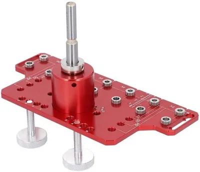 Image de Gabarit pour charnières à visser en aluminium 26 x 12 x 6 cm - Outil de bricolage pour le travail du bois