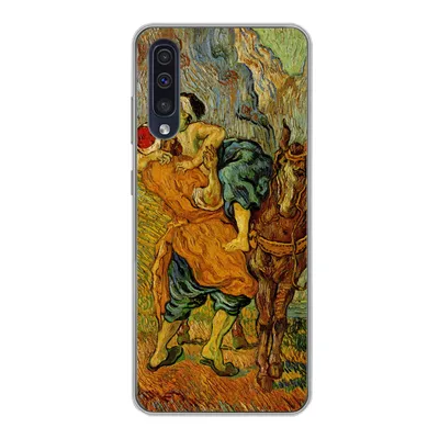 Produktbild von MuchoWow® Handyhülle Schutzhülle Hülle für Samsung Galaxy A30s Der barmherzige Samariter - Vincent van Gogh Silikon Softcase Handy Hülle - Karteninhaber