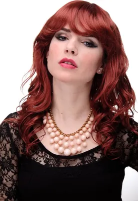Produktbild von WIG ME UP Wellige halblange Perücke Rot Dunkel-Kupferrot 5019-135