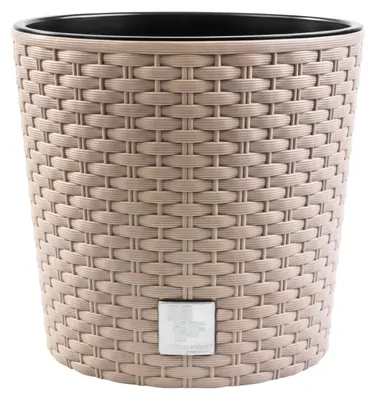 Produktbild von Prosperplast Runder Pot 37,65 Liter mit Einer Zeit mit Mocca -Pflanze 40 x 40