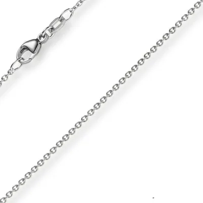 Produktbild von 1,5mm Rund-Ankerkette aus 585 Gold Weißgold Kette Collier Halskette, 42cm