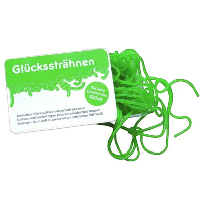 Produktbild von Trostspender Weingummi, Glückssträhne Fruchtgummi, Fruchtschnüre mit Apfelgeschmack, Süßigkeiten Geschenk mit Botschaft