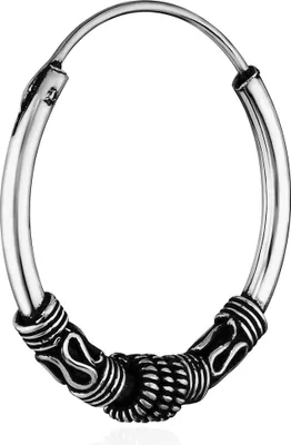 Produktbild von Single 925 Sterling Silber Keltische Celtic Gothic Creolen Massiv 20mm 7274