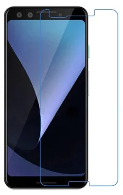 A screen protector is shown on top of a smartphone screen.