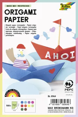 Obrázek produktu pro folia  8964 folia Faltblätter Origami Papier Basic Mix, 100 x 150 mm