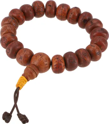 Produktbild von Armband, Tibetische Handmala, Buddhistischer Schmuck, Yogaschmuck 12 mm - Bodhi Samen Hell, Braun, Holz, Armreifen & Armbänder Modeschmuck