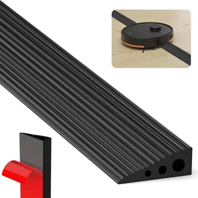 Produktbild von Schwellenrampe - Auffahrrampe - Barrierefreier Zugang - Sehr belastbar - 100 x 6 x 25 cm - Schwarz