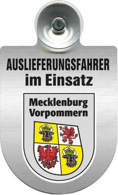 Produktbild von Einsatzschild Windschutzscheibe incl. Saugnapf - Auslieferungsfahrer im Einsatz - 309365 - incl. Regionen nach Wahl Color - Region Mecklenburg-Vorpommern